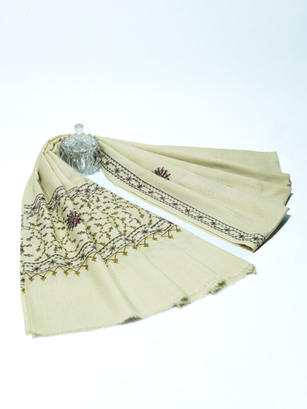 Luxe Border Embroidered Australian Pashmina Shawl
