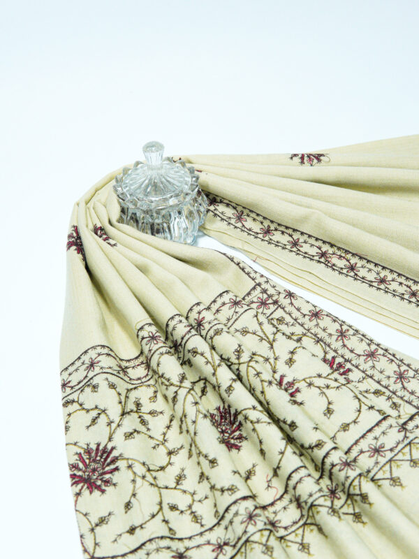 Luxe Border Embroidered Australian Pashmina Shawl - Image 3